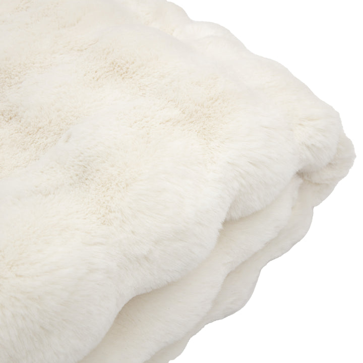 Bonbon Faux Rabbit Throw